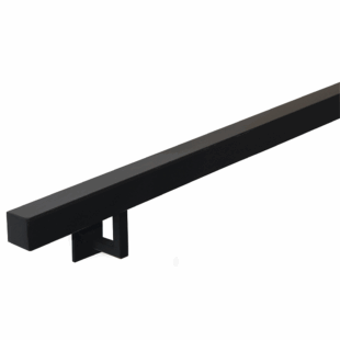 Trapleuning SquareGrip 40x40 mm met een robuust vierkant profiel en modern design, ideaal voor een industriële of minimalistische uitstraling.