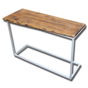 Strakke en minimalistische sidetable met slank metalen frame en ruim blad, perfect voor entree, hal of woonkamer.