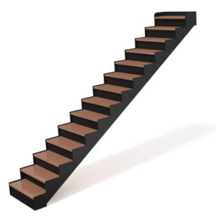 Hoofdfoto van de Trap PeakRise – een moderne trap met ergonomische treden, perfect voor dagelijks gebruik en een elegante uitstraling in verschillende interieurstijlen.